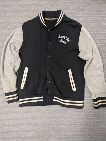 BEAM HEART 바시티 자켓 블랙/그레이