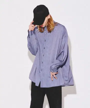 스트라이프 오버 사이즈 긴팔 셔츠 (tK. TAKEO KIKUCHI)