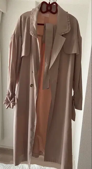 허니살롱 프릴 스프링 코트 트렌치코트