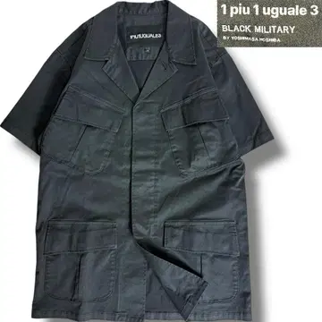 J3527 새상품급 1piu1uguale3 정글 퍼티그 셔츠 블랙 VI