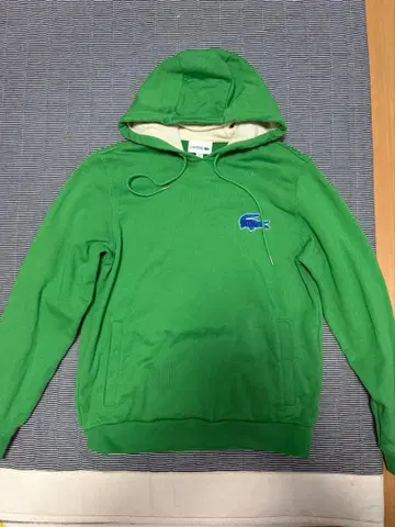 LACOSTE 그린 컬러 후드 부착 후드티 M 사이즈