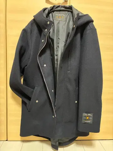 BACK NUMBER 후드 부착 코트 M 블랙 발수 방한 새상품급