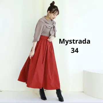 Mystrada 턱 개더 스커트