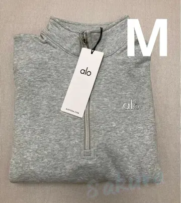 Alo yoga 그레이 하프 지퍼 트레이닝복