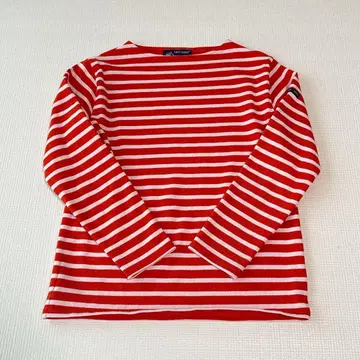 SAIUT 제임스 티셔츠 오렌지 스트라이프 보더 XS