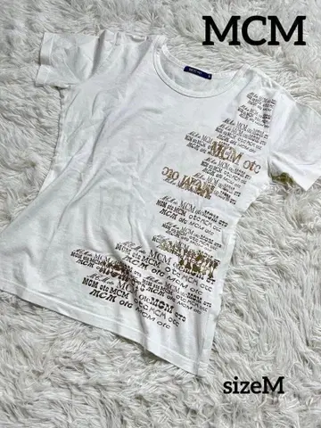 MCM 로고 반팔 티셔츠 화이트