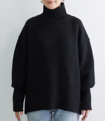 [ ADAM ET ROPE ] 새상품급 터틀 백 슬릿 니트 풀오버