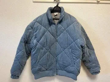 x-girl 코듀로이 퀼팅 다운 자켓