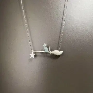 고양이와 빗자루 목걸이 별 포함