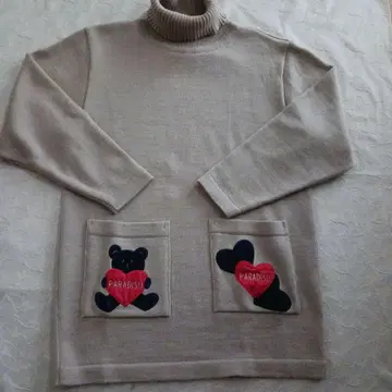 MONTE OVEST PARADISO 베이지 터틀넥 니트 스웨터