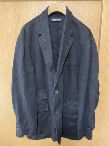 CAHLUMN 린넨 테일러드 자켓 L 사이즈 남성용 다크 그레이