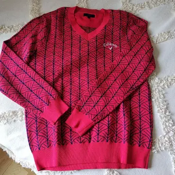 캘러웨이 레드 스웨터 L 사이즈