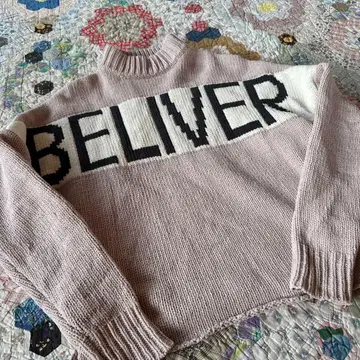 GYDA BELIVER 자카드 니트탑