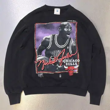 90s USA 마이클 조던 맨투맨 블랙 짧은 기장 VINTAGE