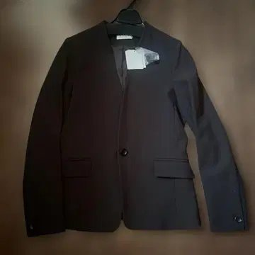 택 포함 PLST 블랙 노카라 자켓 XS