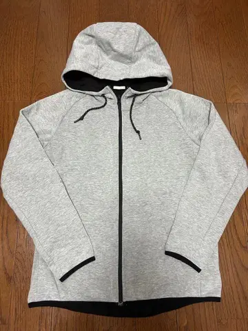 GU 그레이 후드 부착 지퍼 플리스 후드티 M