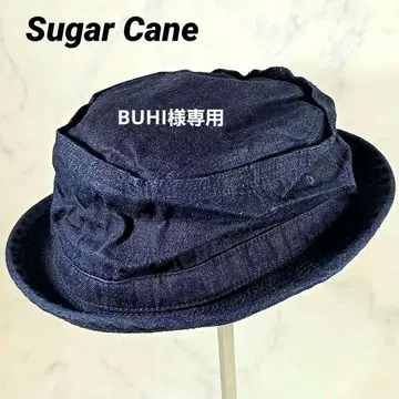 미사용급 슈가케인 10oz 데님 포크 파이 햇 인디고 1/4