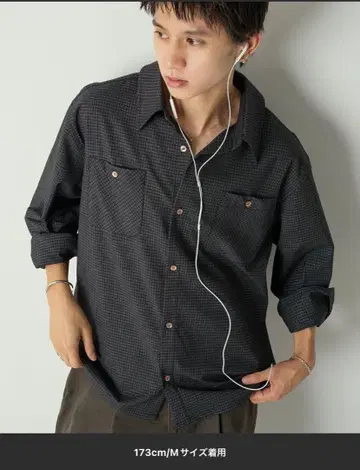 adoon plain 롱 슬리브 체크 셔츠 [ 2025AW ]