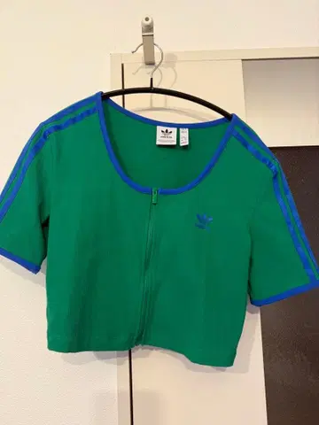 adidas 그린 집업 T셔츠 2XL