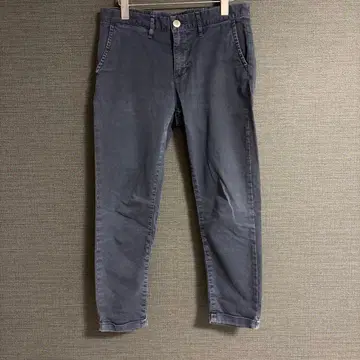 REDCARD 네이비 슬림핏 팬츠 9부