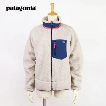 새상품급 patagonia 레트로X 크림, 네이비 키즈 XL 사이즈