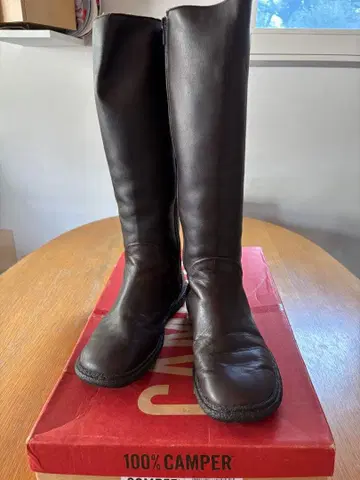 CAMPER 브라운 롱 부츠 38