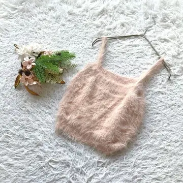 [ 헤더 ] (F) 뷔스티에 샤기 니트 보송보송 워셔블 레이어드 여행