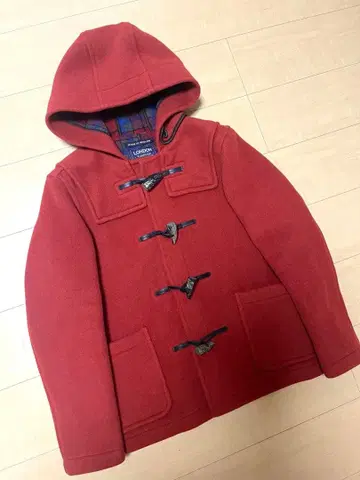 LONDON Tradition 더플 코트 빨간색 숏 기장