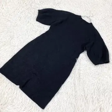 SNIDEL 스나이델 니트풍 원피스 반팔 블랙