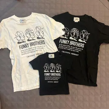 HIDEOUT FUNKY BROTHERS 패밀리 티셔츠