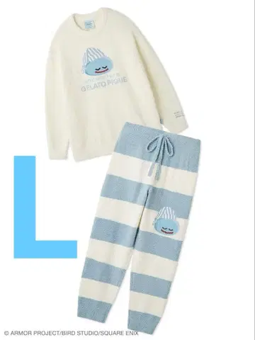 [드래곤 퀘스트] [남성용] 베비모코 풀오버&보더 롱팬츠 세트