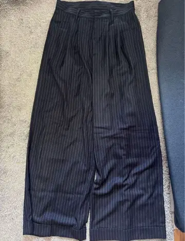 CAMPHOR WOOD 스트라이프 와이드 팬츠 M 사이즈
