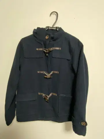 네이비 더플 코트 후드 부착 남성/여성 자켓 아우터 겨울 상품