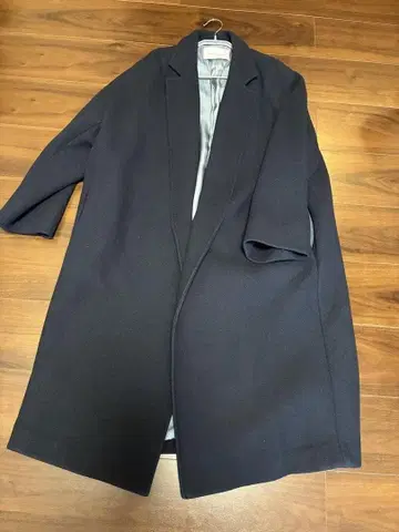 ADAM ET ROPE 오버 사이즈 울 코트 네이비