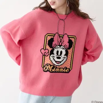 그린 파크 새상품 미키&프렌즈 자카드 니트 풀오버 디즈니