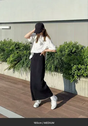 포켓 리브 내로우 스커트 M