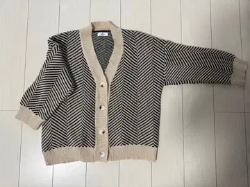 LaLa 헤링본 니트 가디건