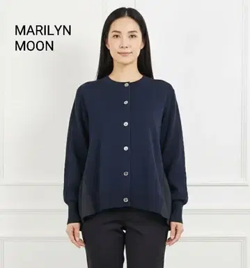새상품급 MARILYN MOON 밀라노 리브 페플럼 가디건