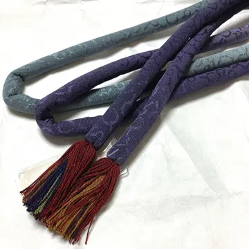 미사용 마루구케 꼬임술 보라색 청서 그라데이션 순수 실크