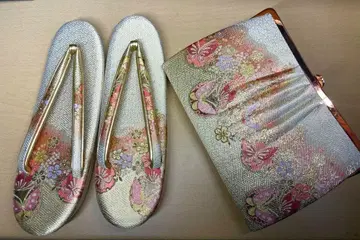 조리 백 세트 후리소데 성인식 금 골드