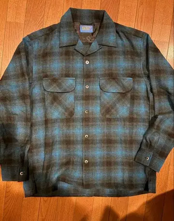 파랑 브라운 체크 셔츠 S 사이즈 Back number(FJ 감수)