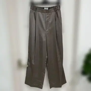 SLOBE IENA 브라운 와이드 팬츠 허리밴딩