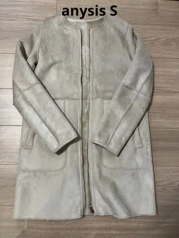 anysis 리버서블 페이크 무스탕 코트 S