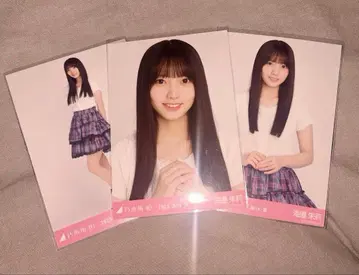 노기자카46 브로마이드 우미베 아카리 프릴 미니 스커트 컴프 요리츄히키