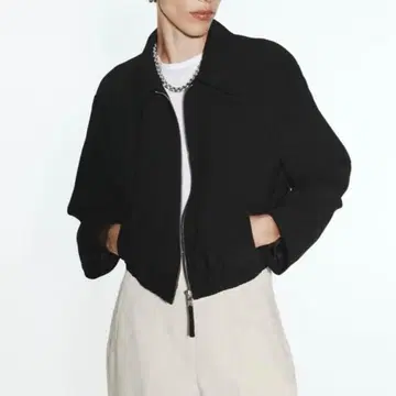 [ 새상품급 ] ZARA 셔츠 봄버 자켓 M 사이즈 블랙