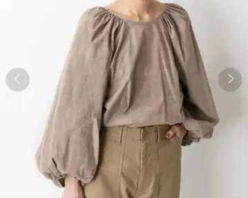 볼륨 슬리브 블라우스 체크 relume