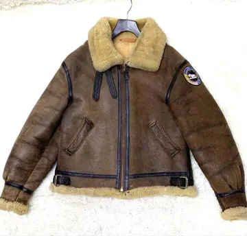 USA AVIREX B-3 플라이트 자켓 가죽 자켓 무스탕