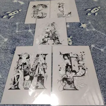 미개봉 새상품 CLAMP전 SELECTION 키 비주얼 엽서 5장 세트