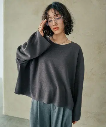 택 포함 미사용 새상품 LEPSIM 14게이지 와이드 보트넥 풀오버