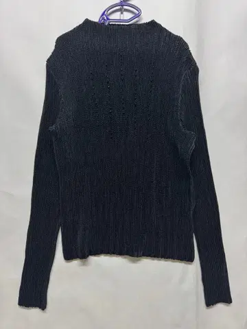 SPECCHIO 스페치오 스팽글 리브 하이넥 블랙 40